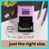 imageExcelMark 2445 Date Stamp  Perfect for Shipping Receiving Expiration and Due Dates Black Ink Pink MountRed Ink
