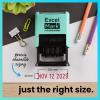 imageExcelMark 2445 Date Stamp  Perfect for Shipping Receiving Expiration and Due Dates Black Ink Pink MountRed Ink