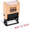 imageExcelMark 2445 Date Stamp  Perfect for Shipping Receiving Expiration and Due Dates Black Ink Pink MountRed Ink