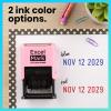 imageExcelMark 2445 Date Stamp  Perfect for Shipping Receiving Expiration and Due Dates Black Ink Pink MountRed Ink