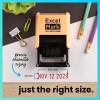imageExcelMark 2445 Date Stamp  Perfect for Shipping Receiving Expiration and Due Dates Black Ink Pink MountRed Ink