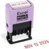 imageExcelMark 2445 Date Stamp  Perfect for Shipping Receiving Expiration and Due Dates Black Ink Pink MountRed Ink