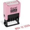 imageExcelMark 2445 Date Stamp  Perfect for Shipping Receiving Expiration and Due Dates Black Ink Pink MountRed Ink
