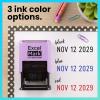 imageExcelMark 2445 Date Stamp  Perfect for Shipping Receiving Expiration and Due Dates Black Ink Pink MountRed Ink