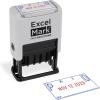 imageExcelMark 2445 Date Stamp with Text  Blue and Red Ink Violet Mount EmailedGray Mount