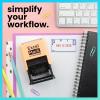 imageExcelMark 2445 Date Stamp with Text  Blue and Red Ink Violet Mount EmailedPeach Mount