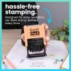 imageExcelMark 2445 Date Stamp with Text  Blue and Red Ink Violet Mount EmailedPeach Mount