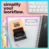 imageExcelMark 2445 Date Stamp with Text  Blue and Red Ink Violet Mount EmailedPeach Mount