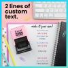 imageExcelMark 2445 Date Stamp with Text  Blue and Red Ink Violet Mount EmailedPink Mount