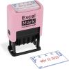 imageExcelMark 2445 Date Stamp with Text  Blue and Red Ink Violet Mount EmailedPink Mount