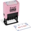 imageExcelMark 2445 Date Stamp with Text  Blue and Red Ink Violet Mount EmailedPink Mount