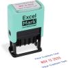 imageExcelMark 2445 Date Stamp with Text  Blue and Red Ink Violet Mount EmailedSeafoam Mount