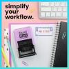 imageExcelMark 2445 Date Stamp with Text  Blue and Red Ink Violet Mount EmailedViolet Mount