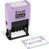 imageExcelMark 2445 Date Stamp with Text  Blue and Red Ink Violet Mount EmailedViolet Mount