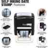 imageExcelMark 7820 SelfInking Rubber Date Stamp  Great for Shipping Receiving Expiration and Due Dates Black InkBlack Ink