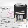 imageExcelMark 7820 SelfInking Rubber Date Stamp  Great for Shipping Receiving Expiration and Due Dates Black InkRed Ink
