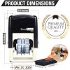 imageExcelMark 7820 SelfInking Rubber Date Stamp  Great for Shipping Receiving Expiration and Due Dates Black InkRed Ink