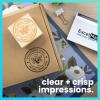imageExcelMark Custom Logo Stamp  Personalized Wood Rubber Stamp  Upload Your Own Image 2quotx2quot2x2