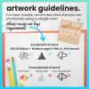 imageExcelMark Custom Logo Stamp  Personalized Wood Rubber Stamp  Upload Your Own Image 2quotx2quot2x2