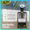 imageExcelMark Heavy Duty SelfInking Date Stamp BlueRed CustomBlack Ink