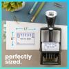 imageExcelMark Heavy Duty SelfInking Date Stamp BlueRed PostedBlue