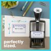 imageExcelMark Heavy Duty SelfInking Date Stamp BlueRed PostedBlue