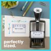 imageExcelMark Heavy Duty SelfInking Date Stamp BlueRed PostedBlue