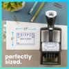 imageExcelMark Heavy Duty SelfInking Date Stamp BlueRed PostedBlue