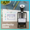 imageExcelMark Heavy Duty SelfInking Date Stamp BlueRed PostedBlue