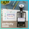 imageExcelMark Heavy Duty SelfInking Date Stamp BlueRed PostedBlueRed