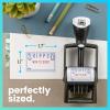 imageExcelMark Heavy Duty SelfInking Date Stamp BlueRed PostedBlueRed