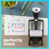 imageExcelMark Heavy Duty SelfInking Date Stamp BlueRed PostedBlueRed