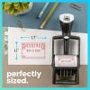 imageExcelMark Heavy Duty SelfInking Date Stamp BlueRed PostedRed