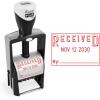 imageExcelMark Heavy Duty SelfInking Date Stamp BlueRed PostedRed