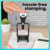 imageExcelMark Heavy Duty SelfInking Date Stamp BlueRed PostedRed