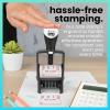 imageExcelMark Heavy Duty SelfInking Date Stamp BlueRed PostedRed
