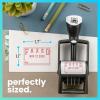 imageExcelMark Heavy Duty SelfInking Date Stamp BlueRed PostedRed