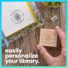 imageExcelMark Personalized Book Embossers ampamp Stamps  Personalize a Book Embosser Wood Stamp or SelfInking Mount Wildflower RoundAdorn