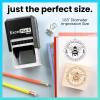 imageExcelMark Personalized Book Embossers ampamp Stamps  Personalize a Book Embosser Wood Stamp or SelfInking Mount Wildflower RoundBee
