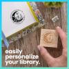 imageExcelMark Personalized Book Embossers ampamp Stamps  Personalize a Book Embosser Wood Stamp or SelfInking Mount Wildflower RoundCelestial