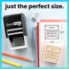 imageExcelMark Personalized Book Embossers ampamp Stamps  Personalize a Book Embosser Wood Stamp or SelfInking Mount Wildflower RoundDeco Border