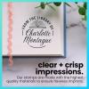 imageExcelMark Personalized Book Embossers ampamp Stamps  Personalize a Book Embosser Wood Stamp or SelfInking Mount Wildflower RoundFloral Book