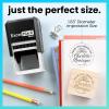 imageExcelMark Personalized Book Embossers ampamp Stamps  Personalize a Book Embosser Wood Stamp or SelfInking Mount Wildflower RoundFloral Book