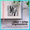 imageExcelMark Personalized Book Embossers ampamp Stamps  Personalize a Book Embosser Wood Stamp or SelfInking Mount Wildflower RoundSlant