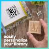 imageExcelMark Personalized Book Embossers ampamp Stamps  Personalize a Book Embosser Wood Stamp or SelfInking Mount Wildflower RoundSlant