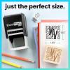 imageExcelMark Personalized Book Embossers ampamp Stamps  Personalize a Book Embosser Wood Stamp or SelfInking Mount Wildflower RoundSlant