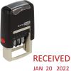 imageExcelMark Received  SelfInking Rubber Date Stamp  Compact Size  Black InkRed Ink