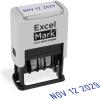 imageExcelMark 2445 Date Stamp  Perfect for Shipping Receiving Expiration and Due Dates Black Ink Pink MountBlue Ink