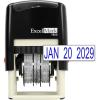 imageExcelMark 7820 SelfInking Rubber Date Stamp  Great for Shipping Receiving Expiration and Due Dates Black InkBlue Ink