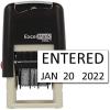 imageExcelMark Entered  SelfInking Rubber Date Stamp  Compact Size  Black InkBlack Ink